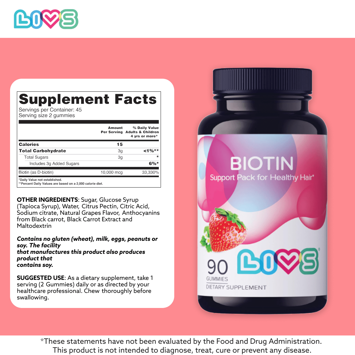 Biotin gummy vitamins