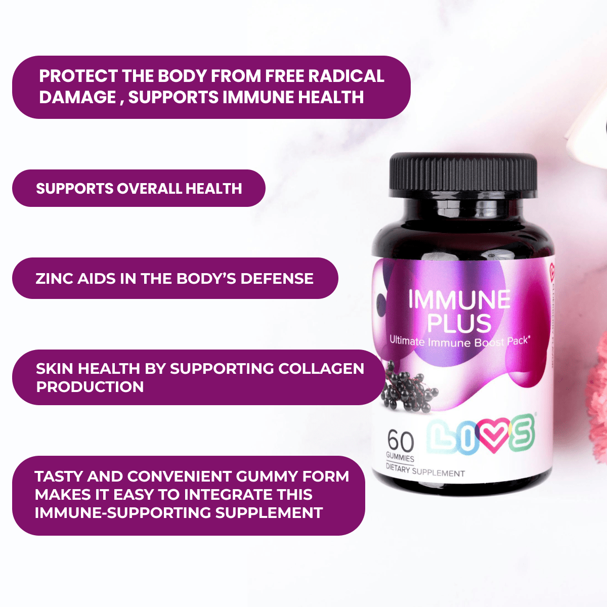 Organic immune plus gummies