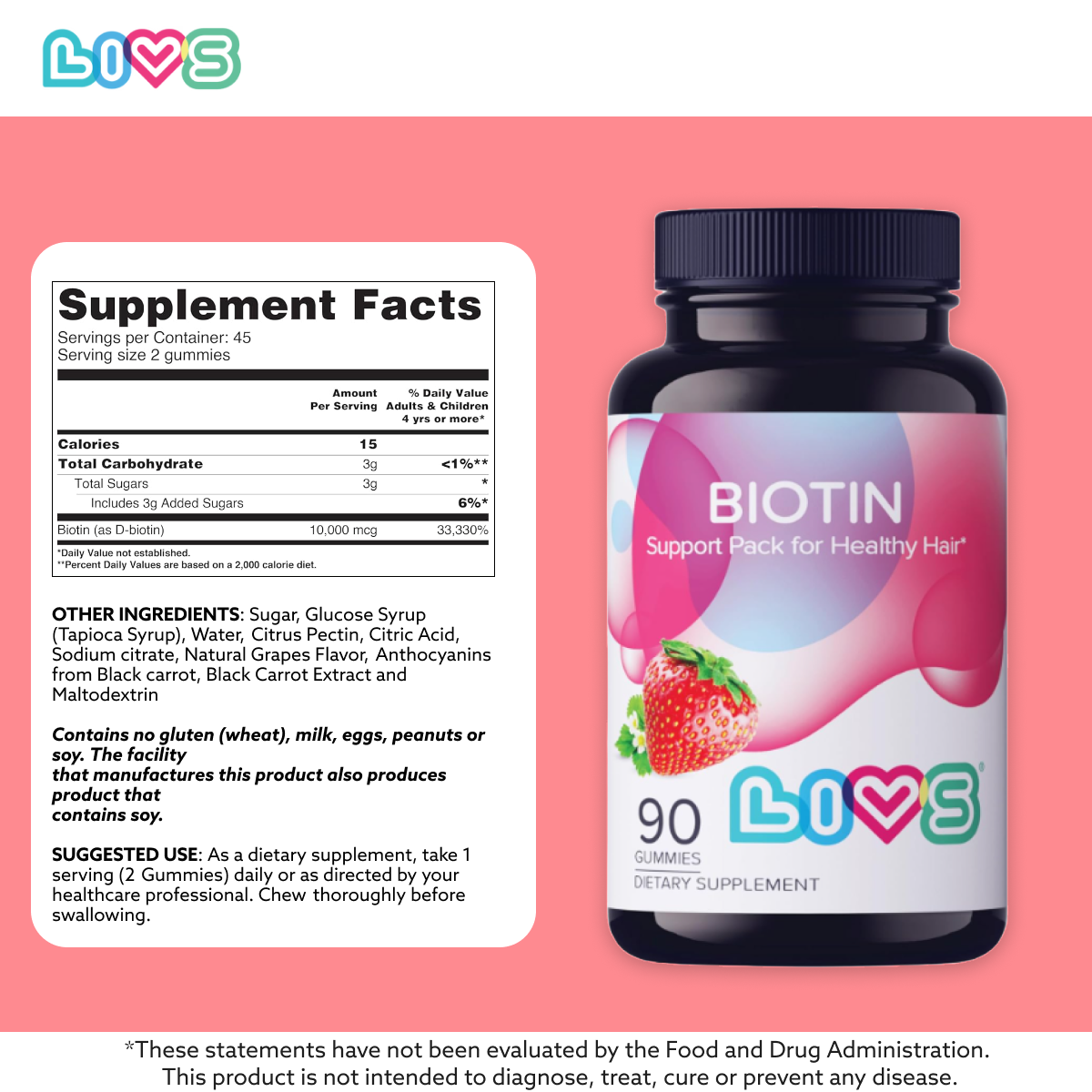 Biotin (10,000 mcg) LIVS