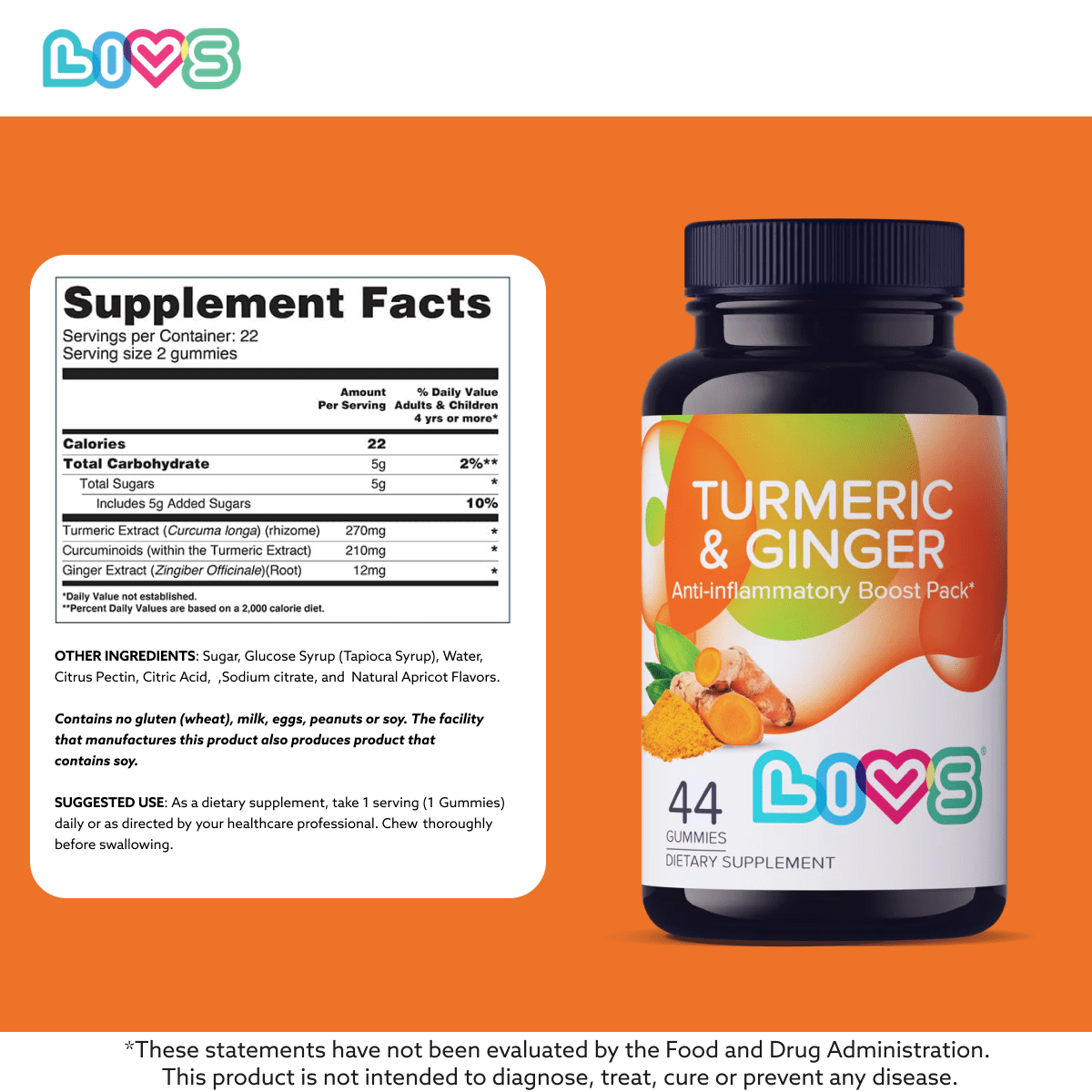Turmeric & Ginger - LIVS Gummies