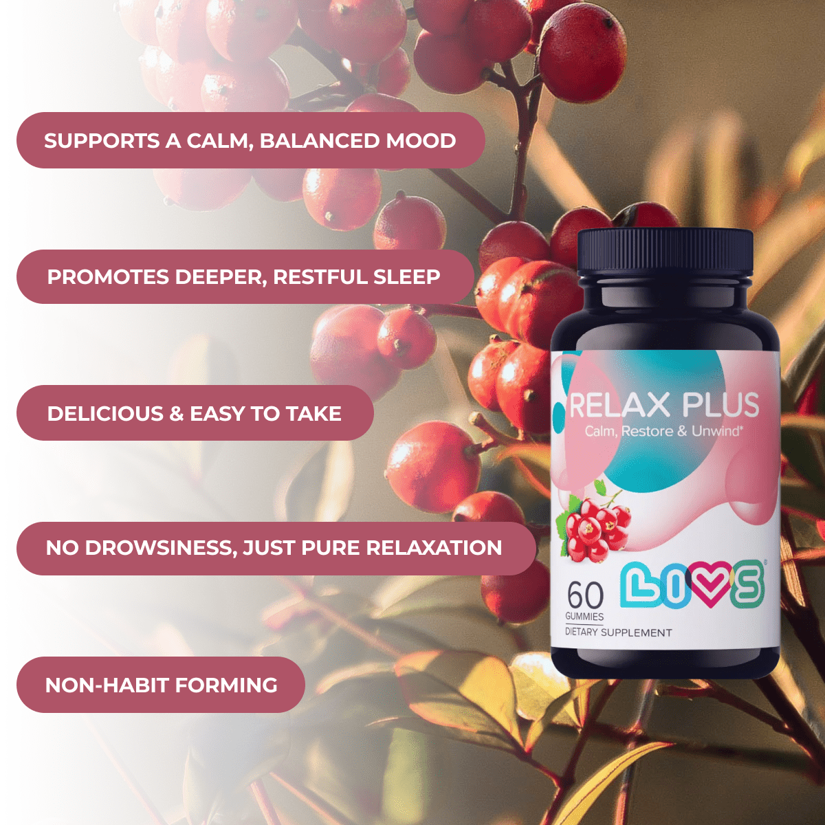 Relax Plus (Ashwagandha) - LIVS Gummies