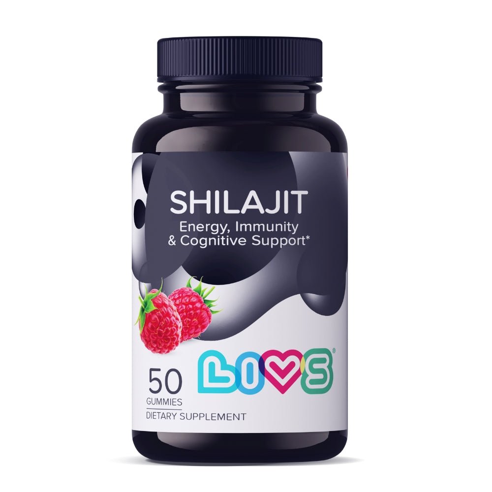 Buy Shilajit Gummies – Premium Health Boost by LIVS Gummies 1 A single green leaf against a white background.